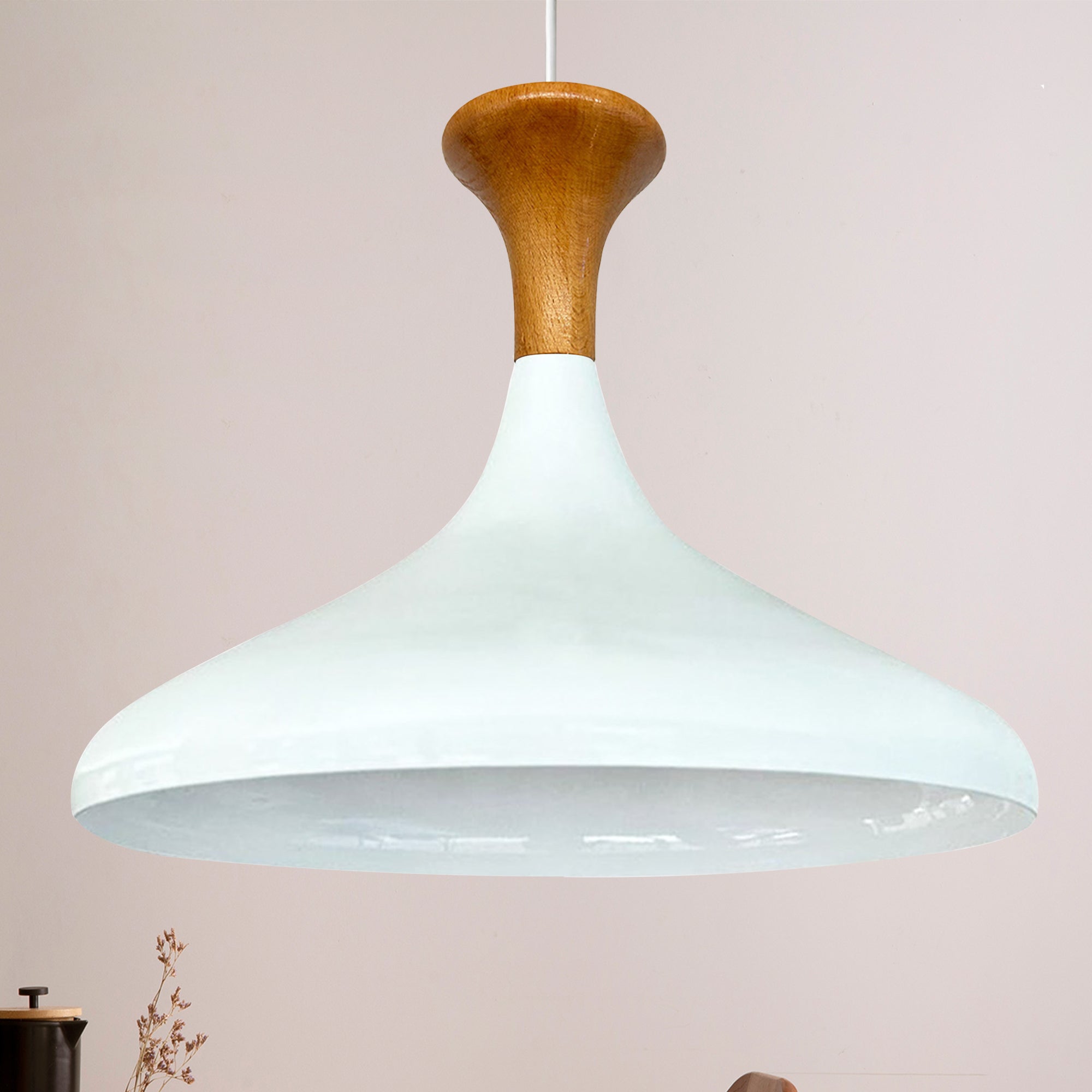 Bamyum Champion Pendelleuchte aus Holz Metall Moderne Pendellampe